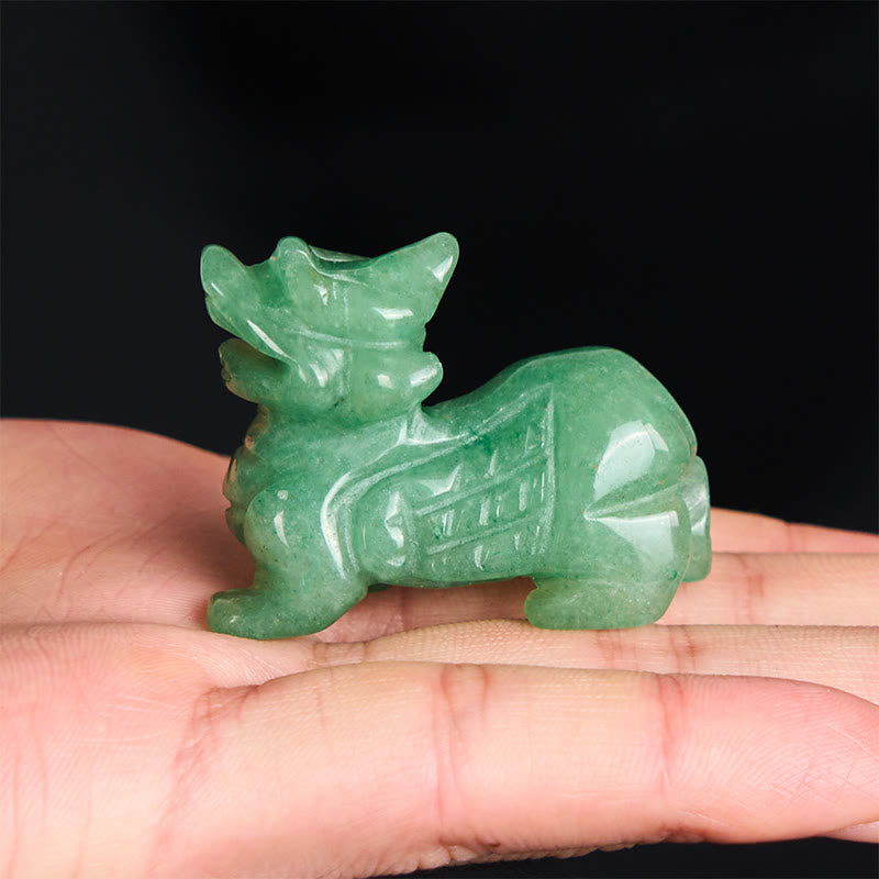 Nimara Ritual "Choose Wisely" Natural Small PiXiu Green Aventurine Luck Decoration Includes Gift Message Card