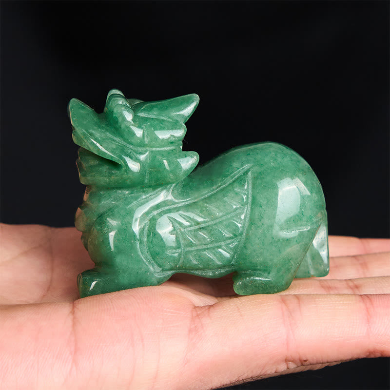 Nimara Ritual "Choose Wisely" Natural Small PiXiu Green Aventurine Luck Decoration Includes Gift Message Card