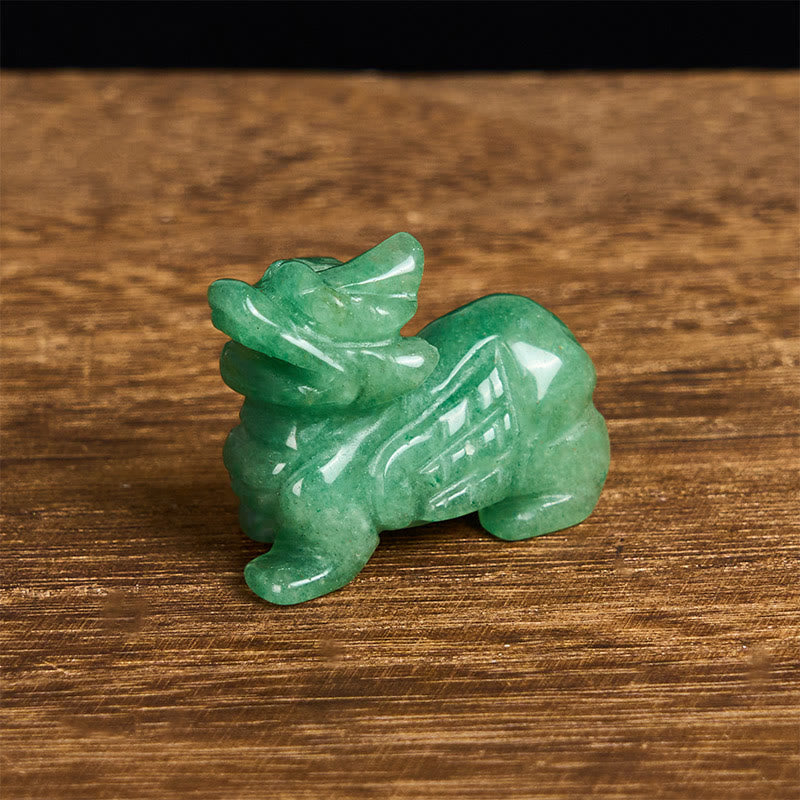 Nimara Ritual "Choose Wisely" Natural Small PiXiu Green Aventurine Luck Decoration Includes Gift Message Card