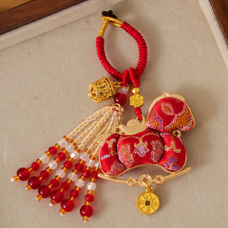 Nimara Ritual Year Of The Horse Embroidery Prosperity Key Chain