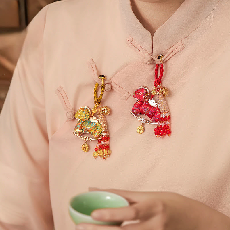 Nimara Ritual Year Of The Horse Embroidery Prosperity Key Chain