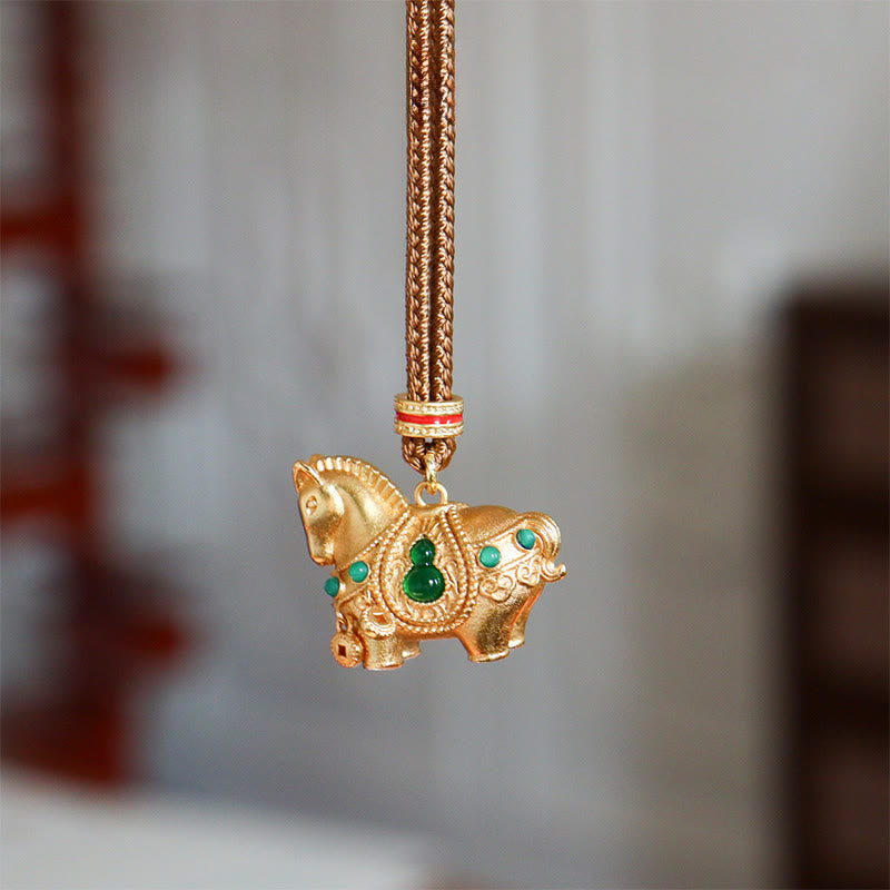 Nimara Ritual Year Of The Horse Copper Brass Balance Necklace Pendants