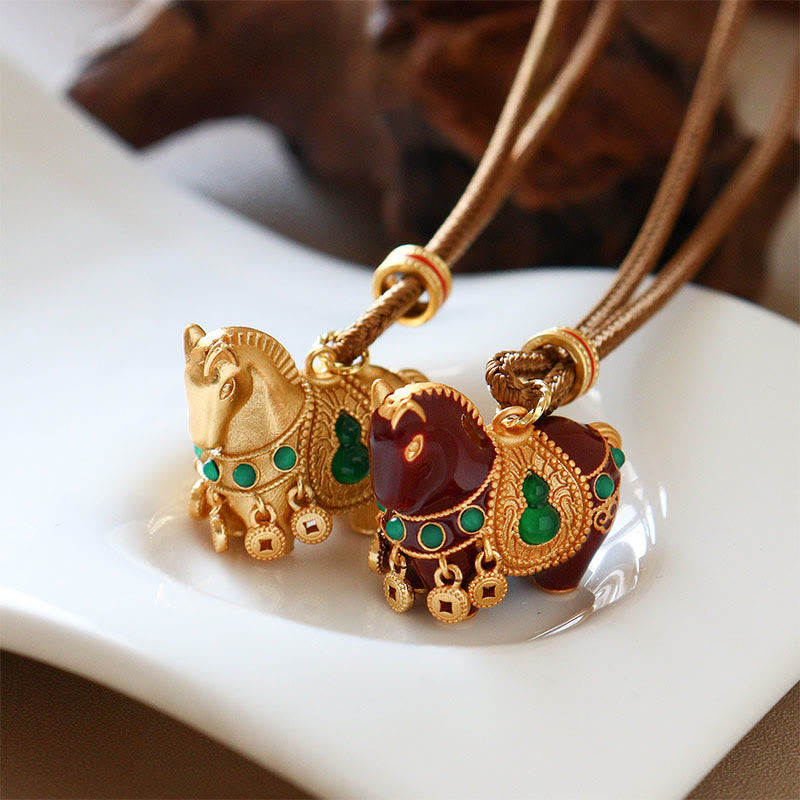 Nimara Ritual Year Of The Horse Copper Brass Balance Necklace Pendants