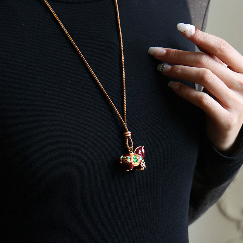 Nimara Ritual Year Of The Horse Copper Brass Balance Necklace Pendants