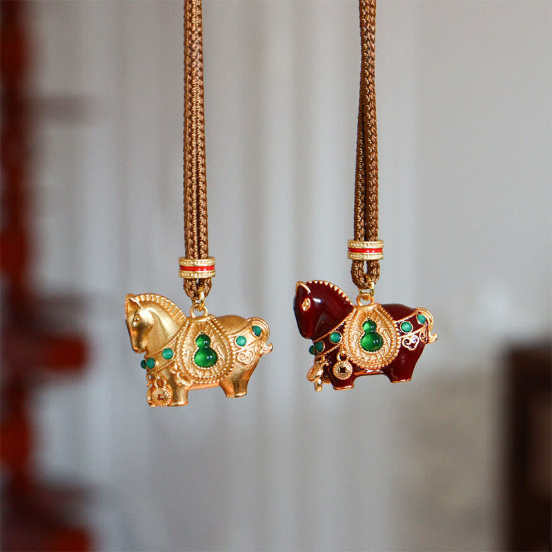 Nimara Ritual Year Of The Horse Copper Brass Balance Necklace Pendants