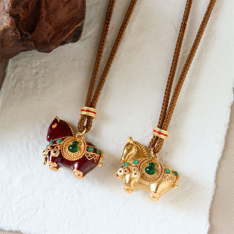 Nimara Ritual Year Of The Horse Copper Brass Balance Necklace Pendants