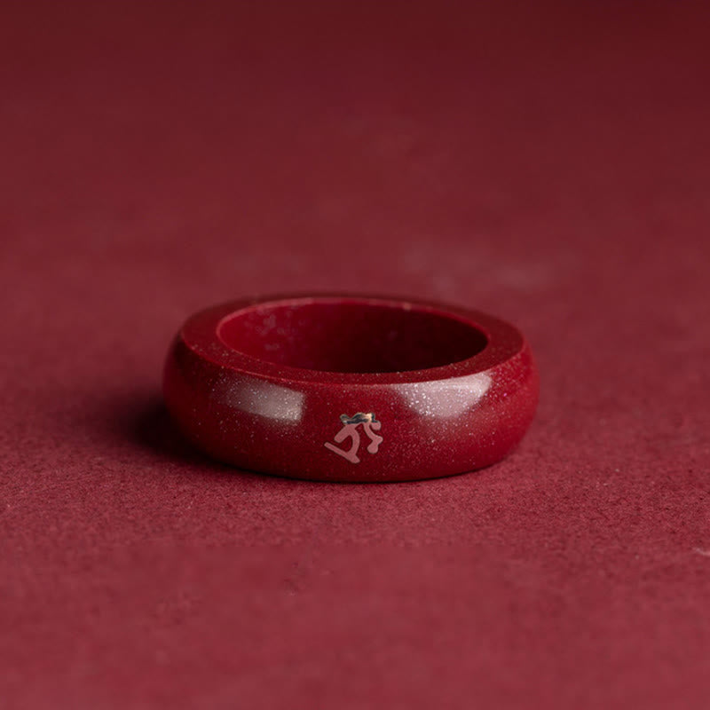 Nimara Ritual Chinese Zodiac Year Of The Horse Cinnabar Blessing Ring