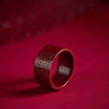 Concentration Blessing Cinnabar Om Mani Padme Hum Heart Sutra Ring