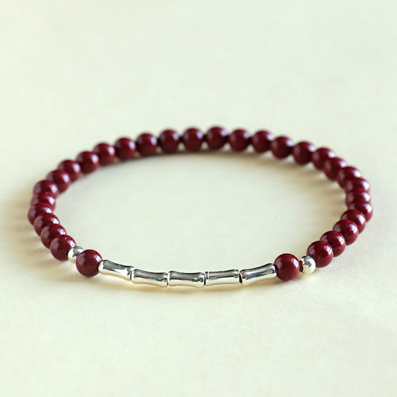 Nimara Ritual Cinnabar 925 Sterling Silver Calm Concentration Bracelet