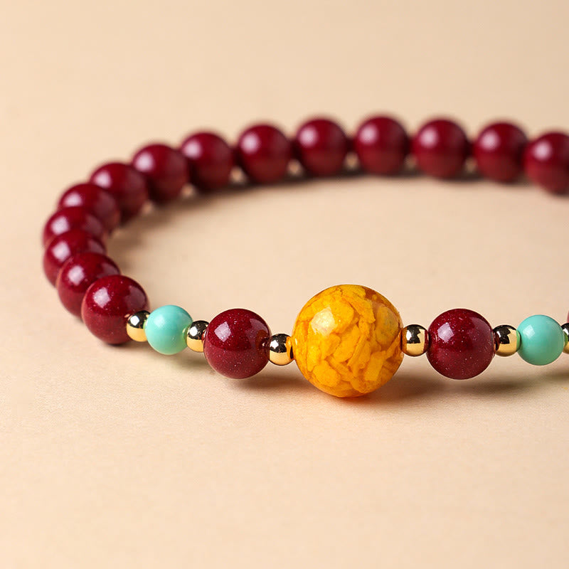 Nimara Ritual Cinnabar Turquoise Keep Away Evil Spirits Bracelet