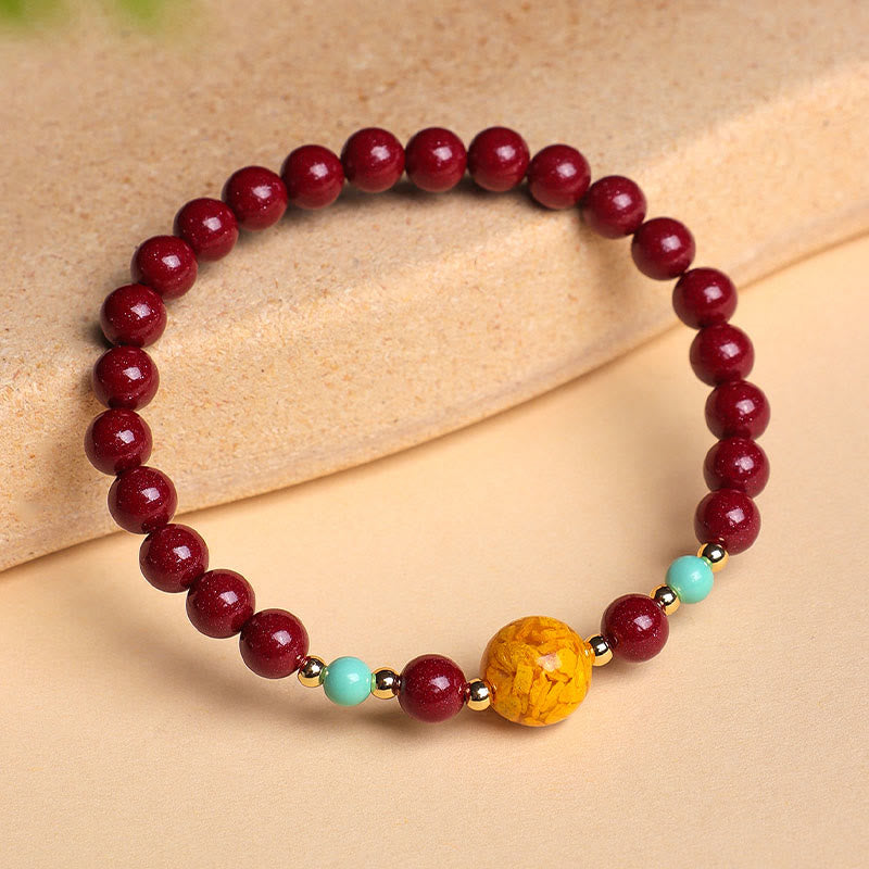 Nimara Ritual Cinnabar Turquoise Keep Away Evil Spirits Bracelet