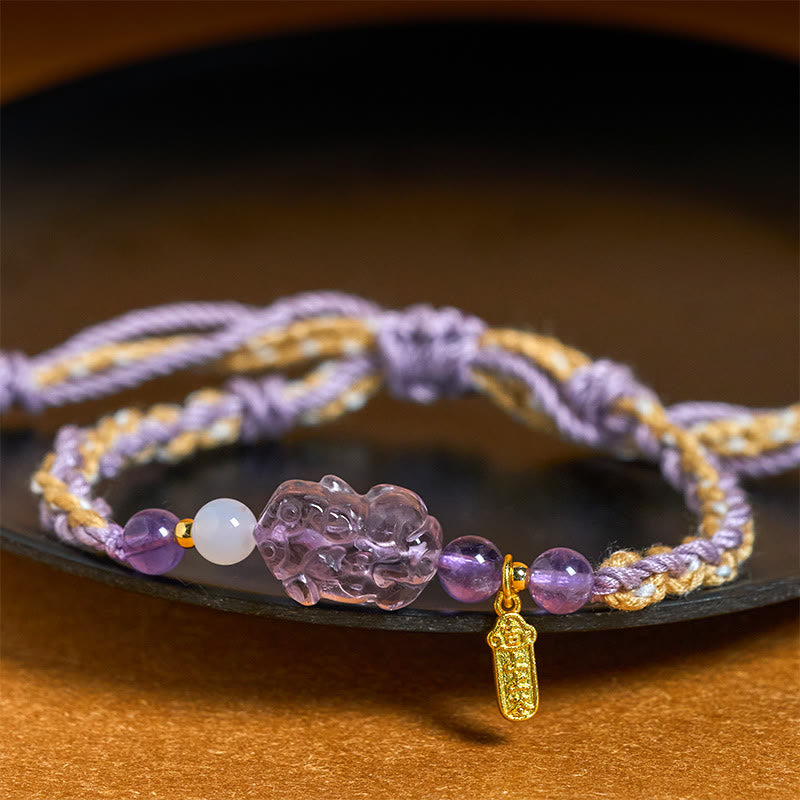 Nimara Ritual Amethyst Pixiu Balance Lucky Bracelet