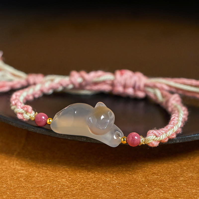 Nimara Ritual Chalcedony Cat Positive Harmony Bracelet