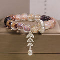 Nimara Ritual Liuli Glass Bead Wheat Ear Charm Bracelet