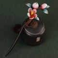 Nimara Ritual Ebony Wood Velvet Flower Calm Hairpin