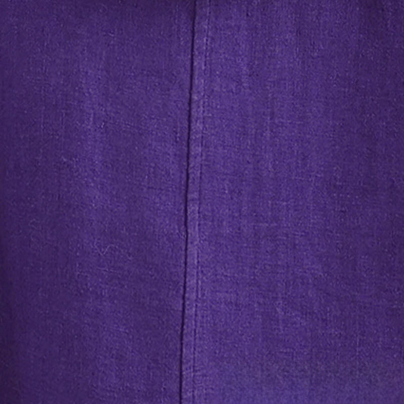 Nimara Ritual Spring V-Neck Frog-Button Long Sleeve Plain Women's Cotton Shirt