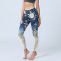 Nimara Ritual Elegant Refined Flower Pattern Print Gym Leggings Women's Yoga Pants