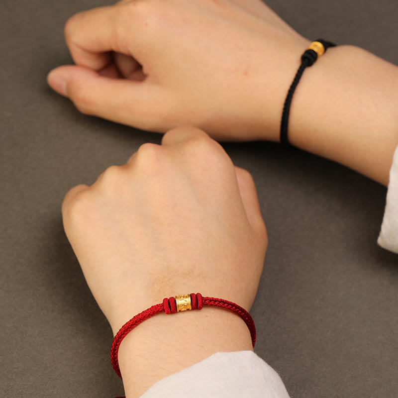 Nimara Ritual Tibet Handmade 999 Gold Om Mani Padme Hum Luck Protection Bracelet