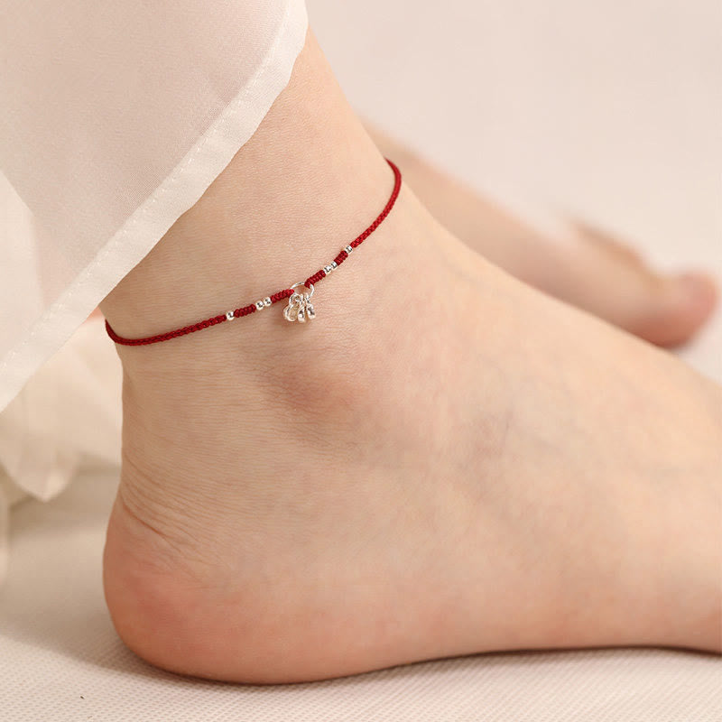 Nimara Ritual Handcrafted 925 Sterling Silver Copper Coins Design Protection Strength Ultra-Thin Bracelet Anklet