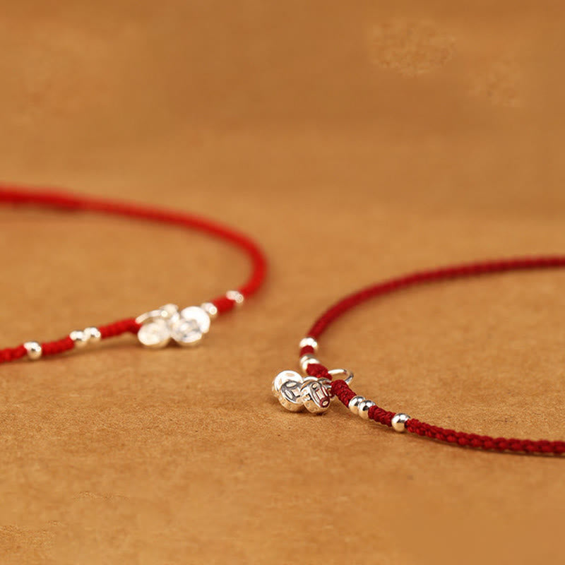 Nimara Ritual Handcrafted 925 Sterling Silver Copper Coins Design Protection Strength Ultra-Thin Bracelet Anklet