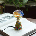 Nimara Ritual Lotus Liuli Glass Eight Auspicious Symbols Base Enlightenment Home Decoration