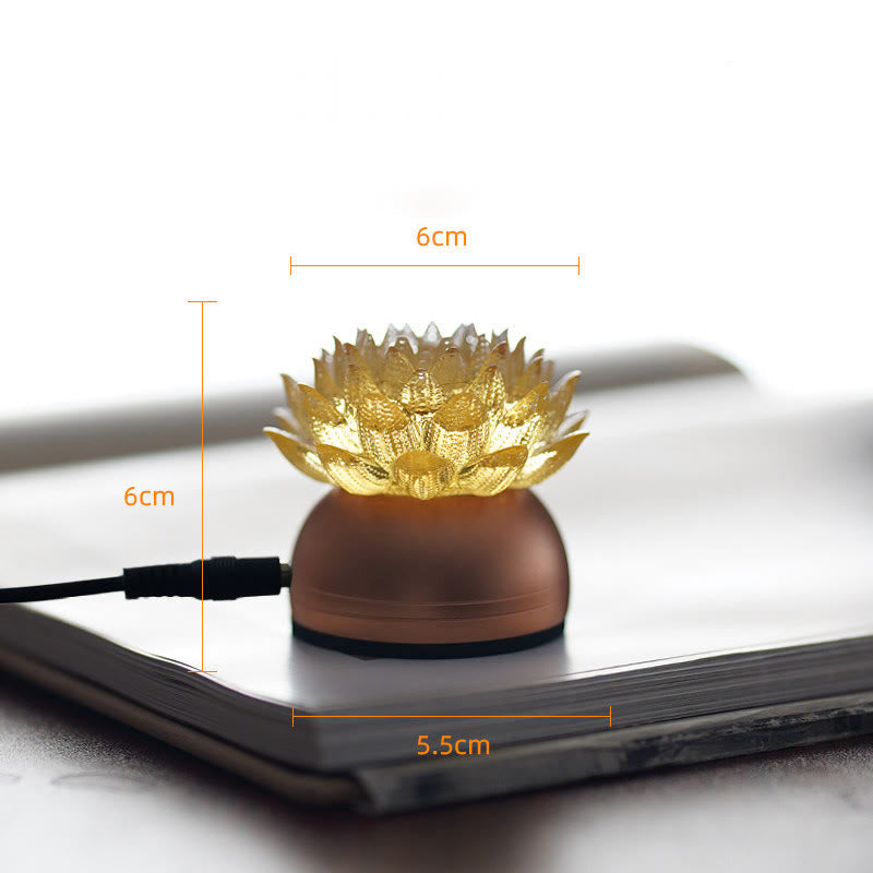 Nimara Ritual Lotus Liuli Glass Copper Brass New Begining Home Decoration