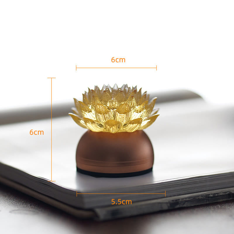 Nimara Ritual Lotus Liuli Glass Copper Brass New Begining Home Decoration