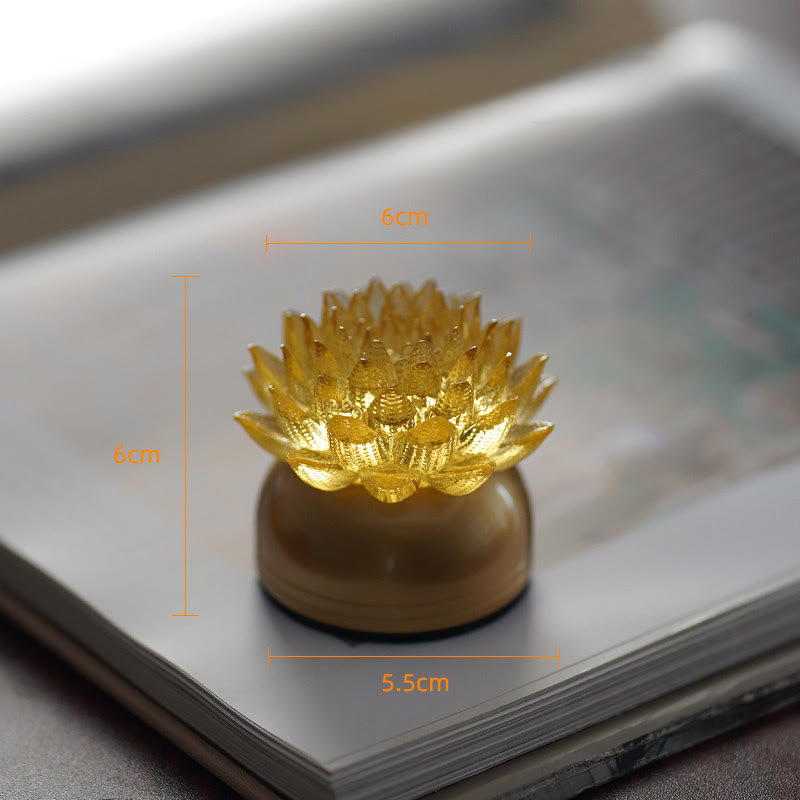 Nimara Ritual Lotus Liuli Glass Copper Brass New Begining Home Decoration