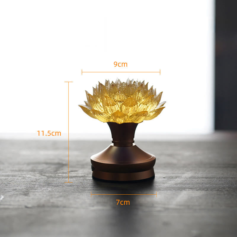 Nimara Ritual Lotus Liuli Glass Copper Brass New Begining Home Decoration