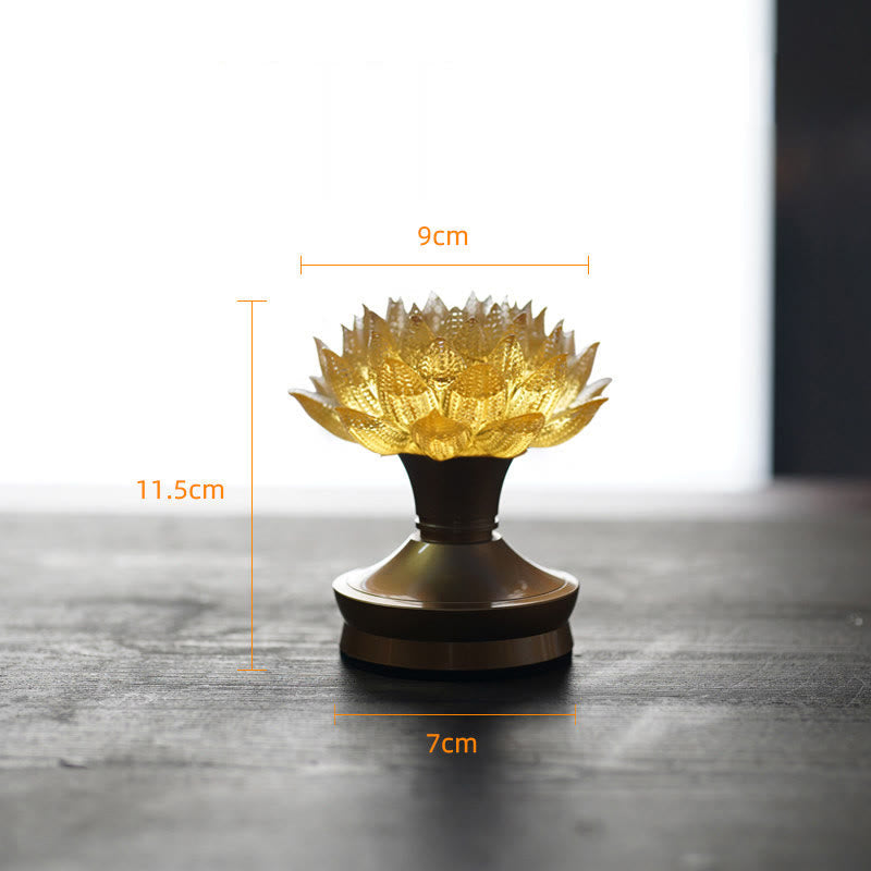 Nimara Ritual Lotus Liuli Glass Copper Brass New Begining Home Decoration