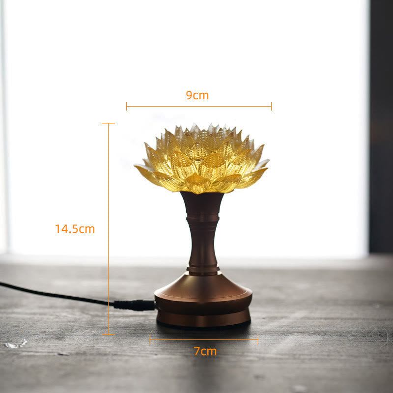 Nimara Ritual Lotus Liuli Glass Copper Brass New Begining Home Decoration