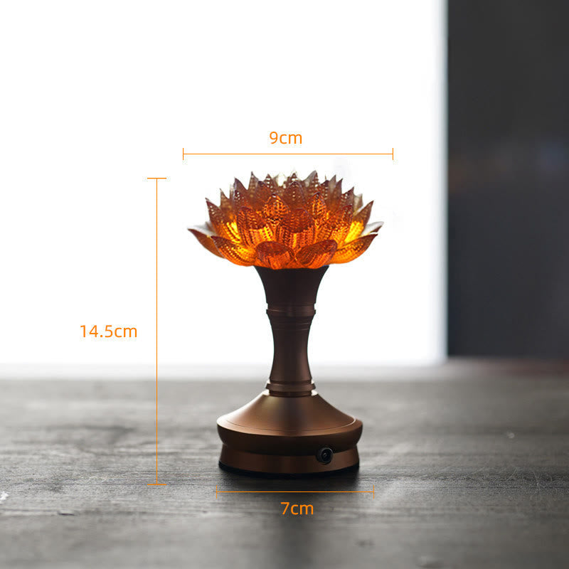Nimara Ritual Lotus Liuli Glass Copper Brass New Begining Home Decoration