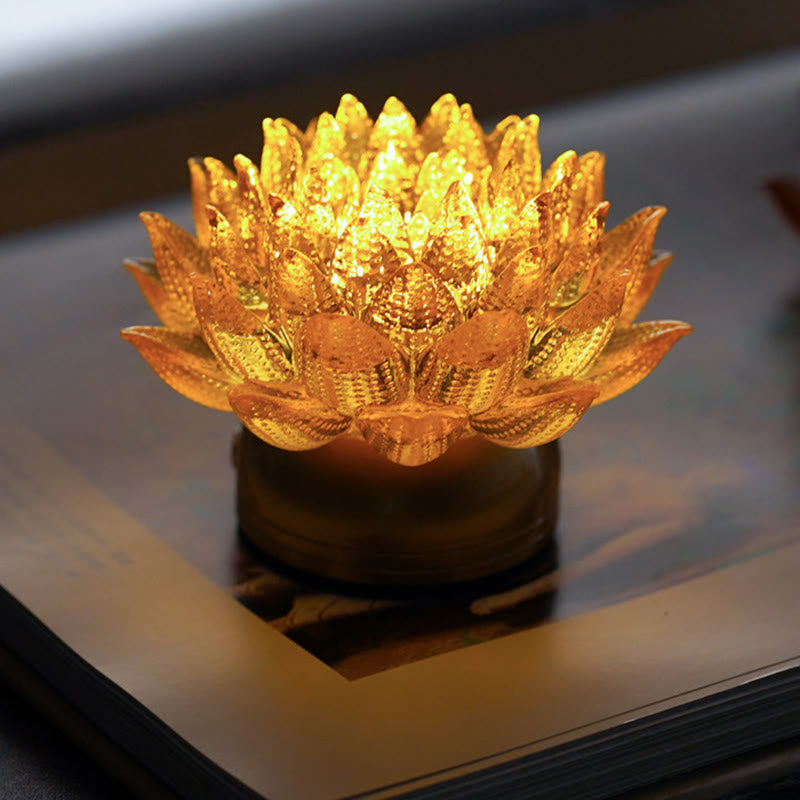 Nimara Ritual Lotus Liuli Glass Copper Brass New Begining Home Decoration