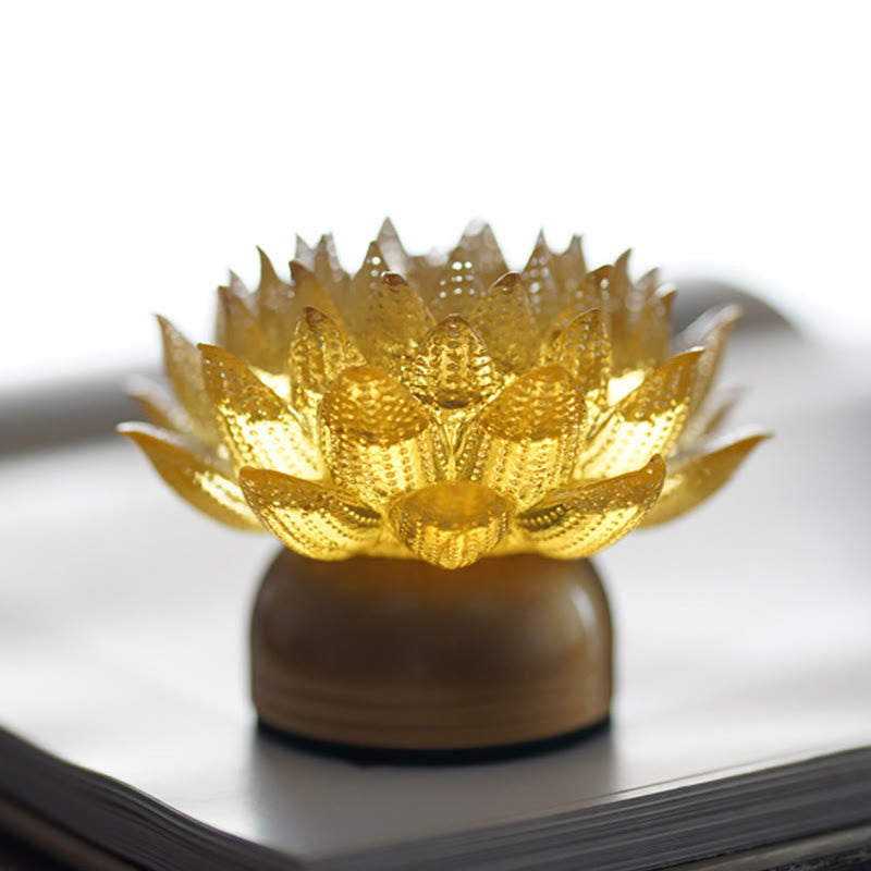 Nimara Ritual Lotus Liuli Glass Copper Brass New Begining Home Decoration