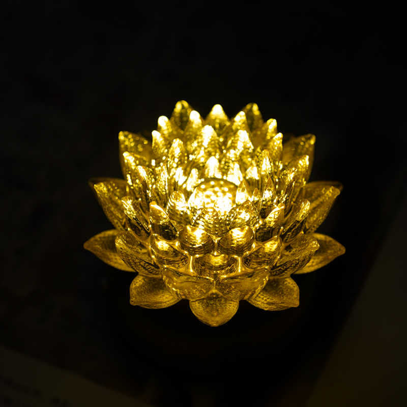 Nimara Ritual Lotus Liuli Glass Copper Brass New Begining Home Decoration