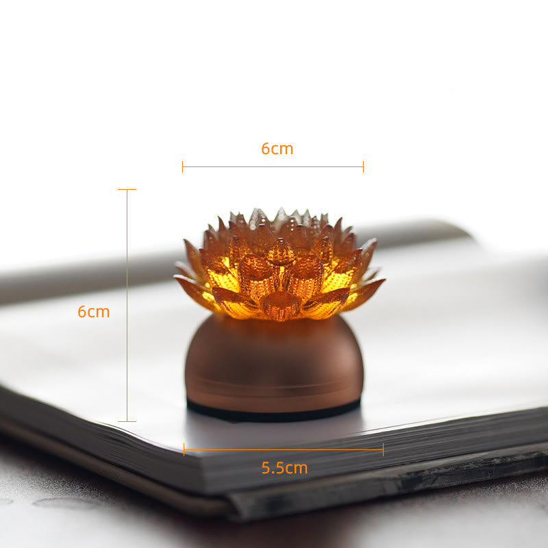 Nimara Ritual Lotus Liuli Glass Copper Brass New Begining Home Decoration