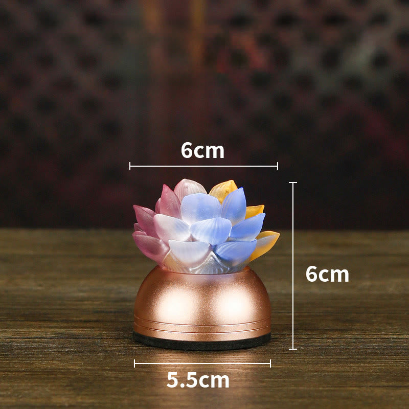 Nimara Ritual Lotus Liuli Glass Copper New Begining Home Decoration