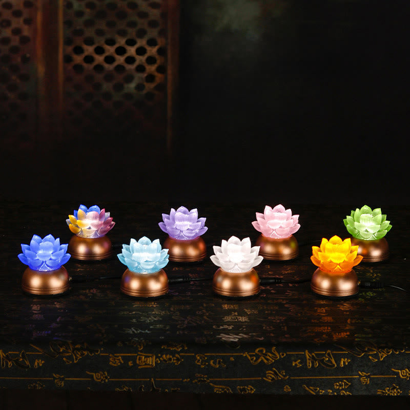 Nimara Ritual Lotus Liuli Glass Copper New Begining Home Decoration