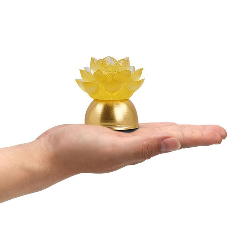 Nimara Ritual Lotus Liuli Glass Copper New Begining Home Decoration