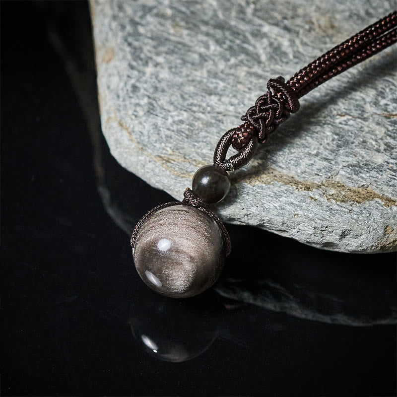 Nimara Ritual Tiger's Eye Silver Sheen Obsidian Gold Sheen Obsidian Rainbow Obsidian Positive Necklace Pendant