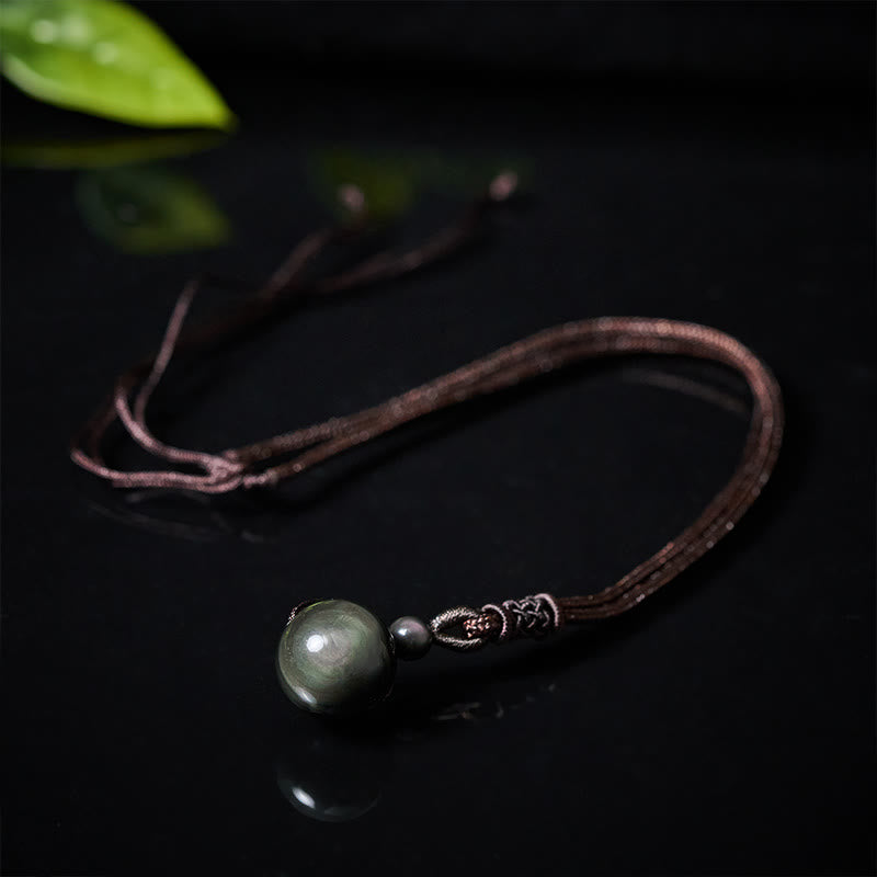 Nimara Ritual Tiger's Eye Silver Sheen Obsidian Gold Sheen Obsidian Rainbow Obsidian Positive Necklace Pendant