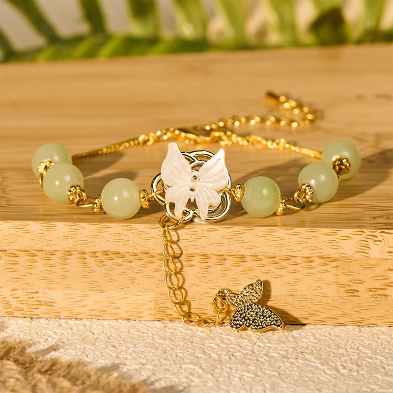 Nimara Ritual Liuli Glass Bead Butterfly Blessing Love Bracelet