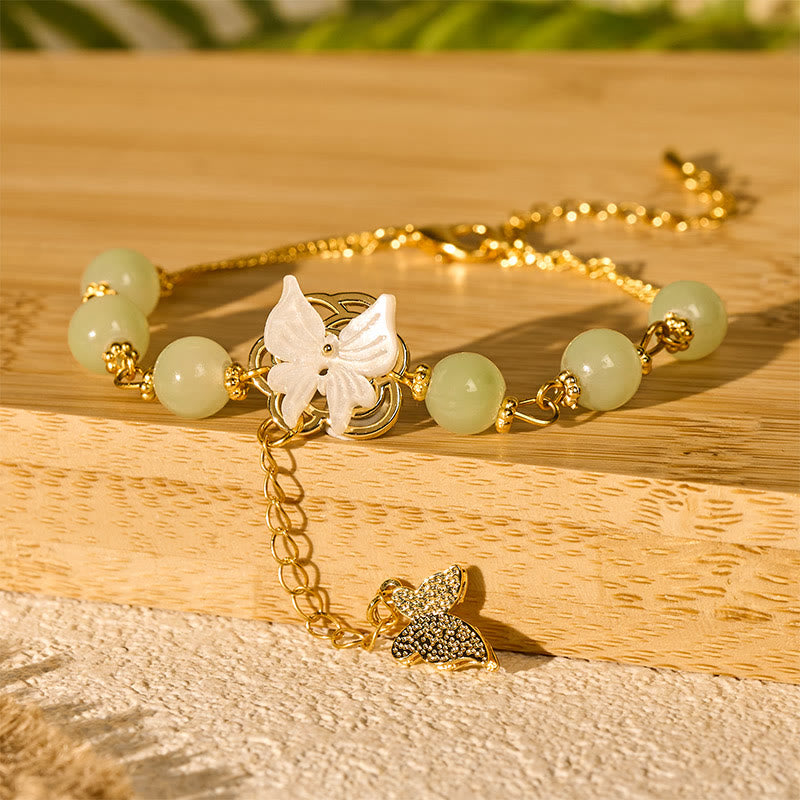 Nimara Ritual Liuli Glass Bead Butterfly Blessing Love Bracelet