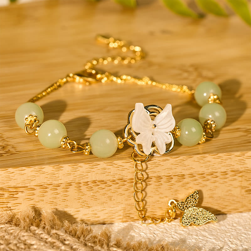 Nimara Ritual Liuli Glass Bead Butterfly Blessing Love Bracelet