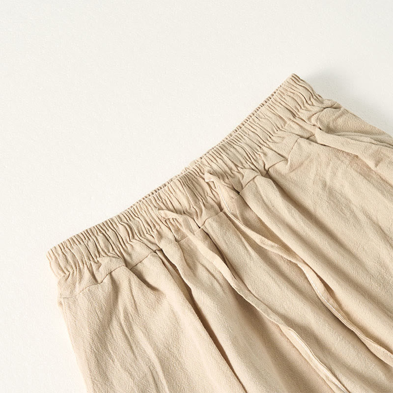 Nimara Ritual Plain Bohemian Stripes Women's Wide Leg Pants With Pockets