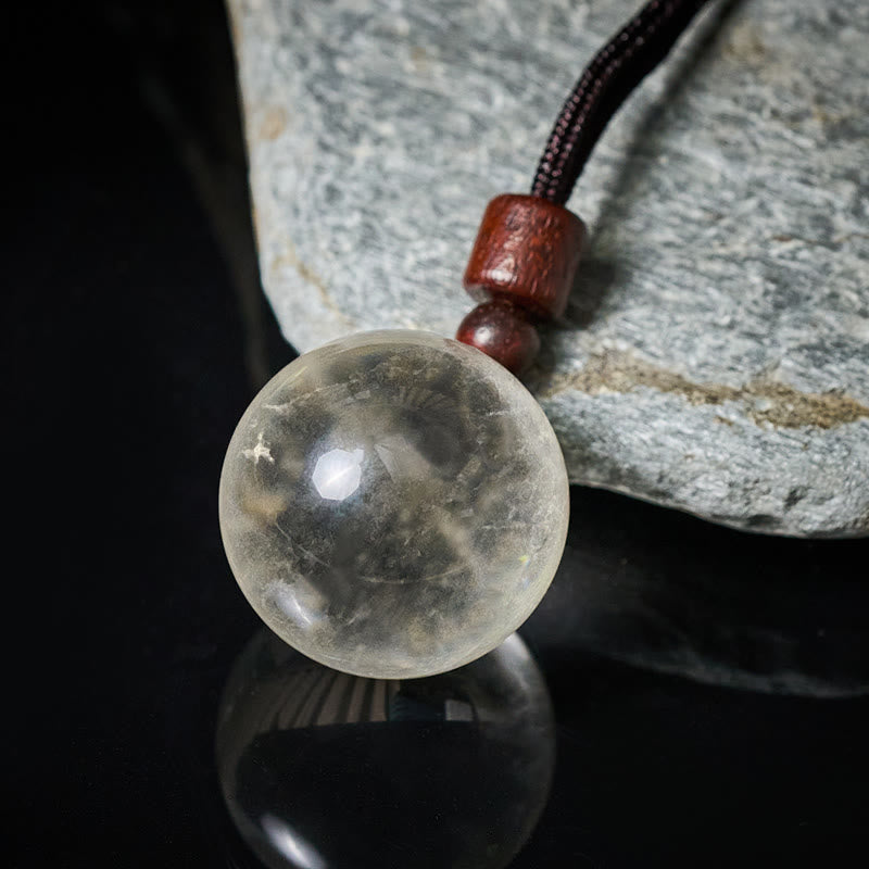 Nimara Ritual White Crystal Pink Crystal Tiger Eye Smoky Quartz Protection Necklace Pendant