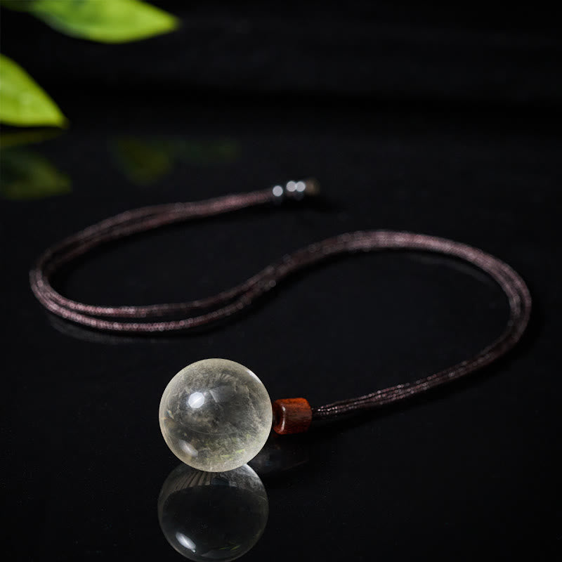 Nimara Ritual White Crystal Pink Crystal Tiger Eye Smoky Quartz Protection Necklace Pendant