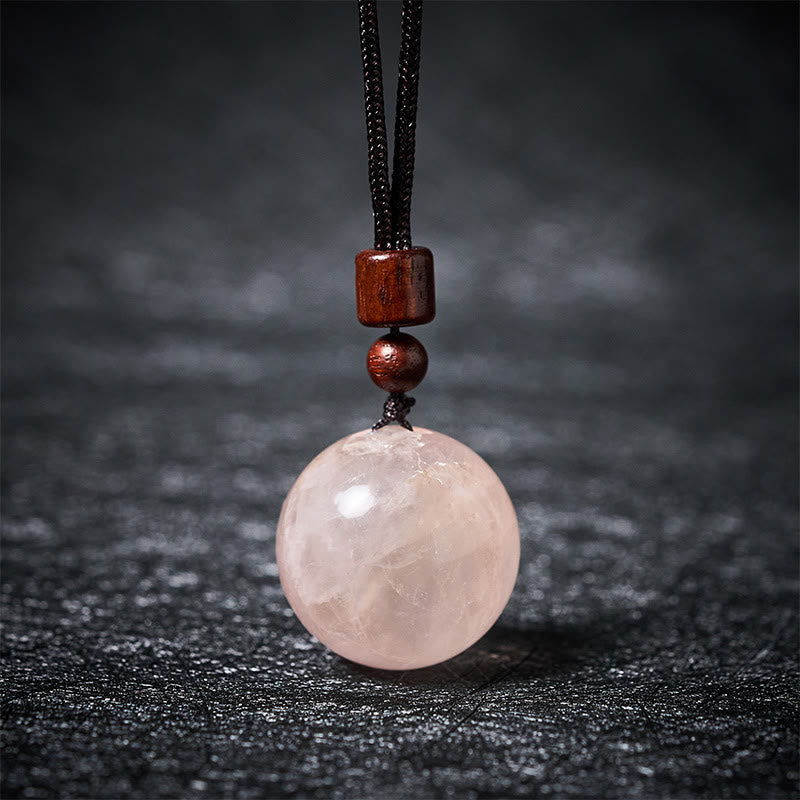 Nimara Ritual White Crystal Pink Crystal Tiger Eye Smoky Quartz Protection Necklace Pendant