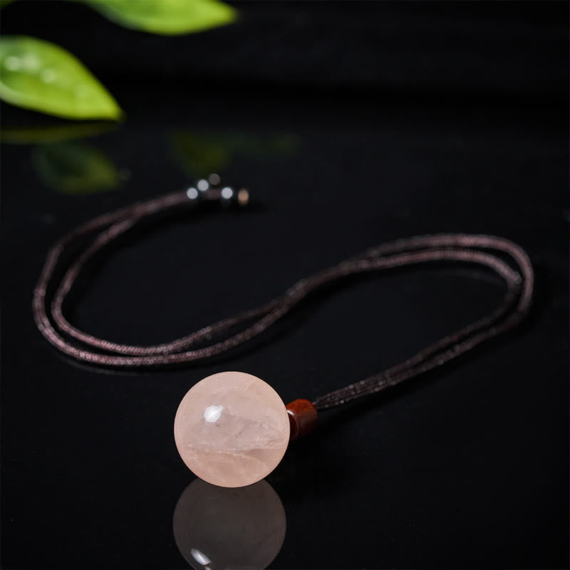 Nimara Ritual White Crystal Pink Crystal Tiger Eye Smoky Quartz Protection Necklace Pendant