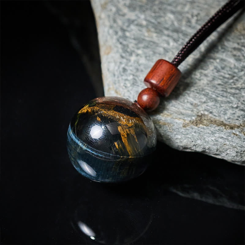 Nimara Ritual White Crystal Pink Crystal Tiger Eye Smoky Quartz Protection Necklace Pendant